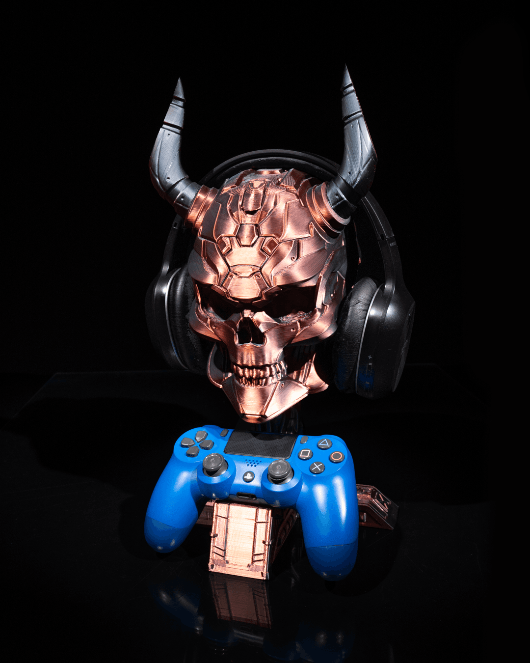 Sci-Fi Skull Controller and Headphone Holder